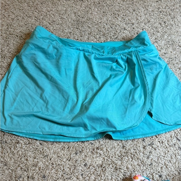 Dana Buchman Turquoise Swim Skirt - Picture 1 of 4